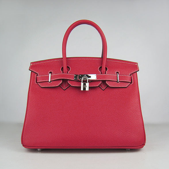 Replica Hermes Birkin 30CM Togo Leather Bag Red 6088 On Sale